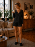 Amber Luxury Saten Pijama Takımı