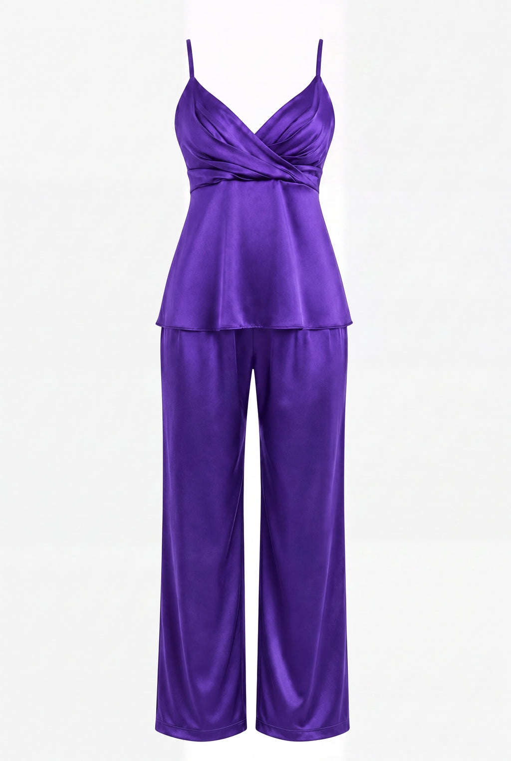 Gaia Luxury Mor Saten Pijama Takımı